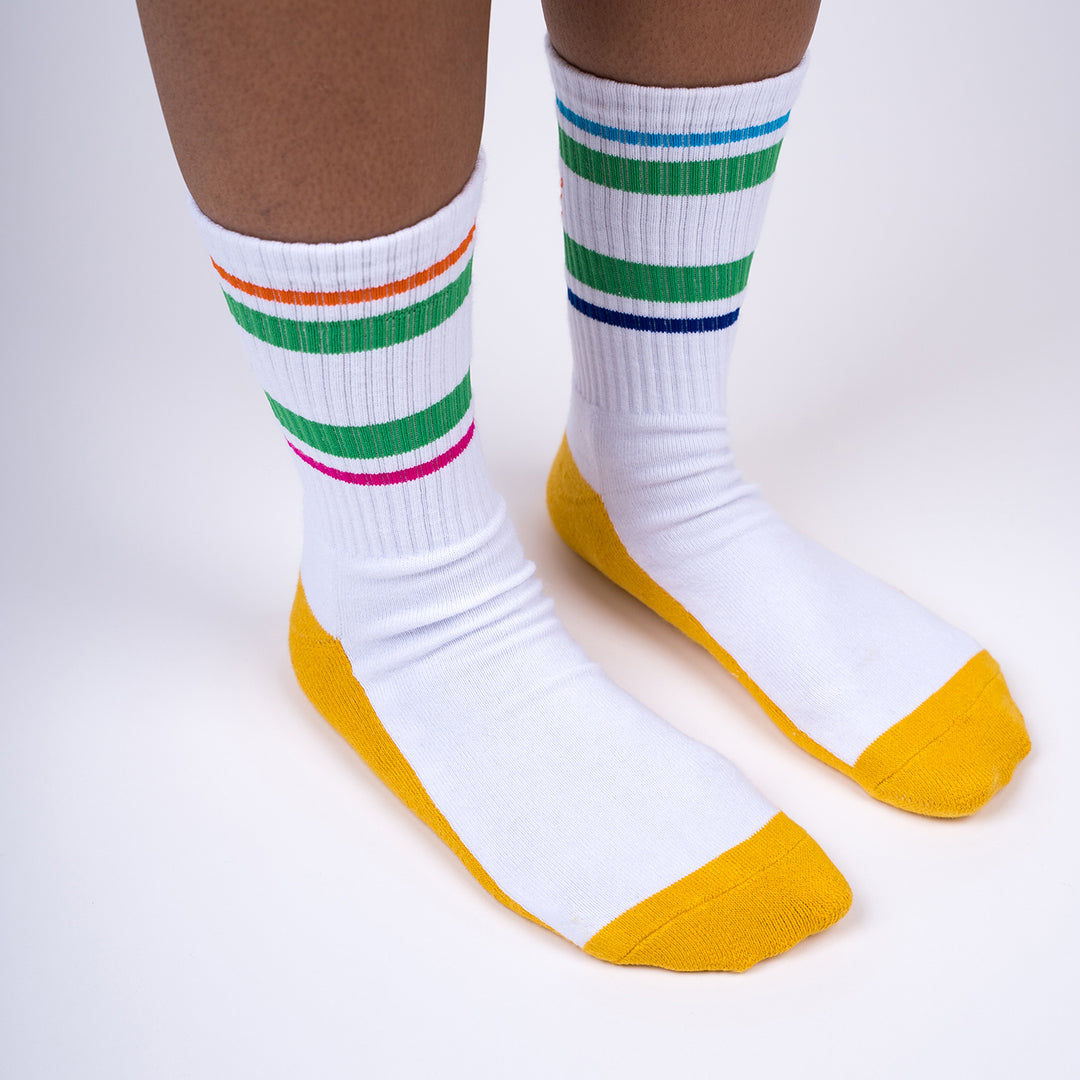 Varsity Socks – Pea & Olive